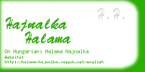 hajnalka halama business card